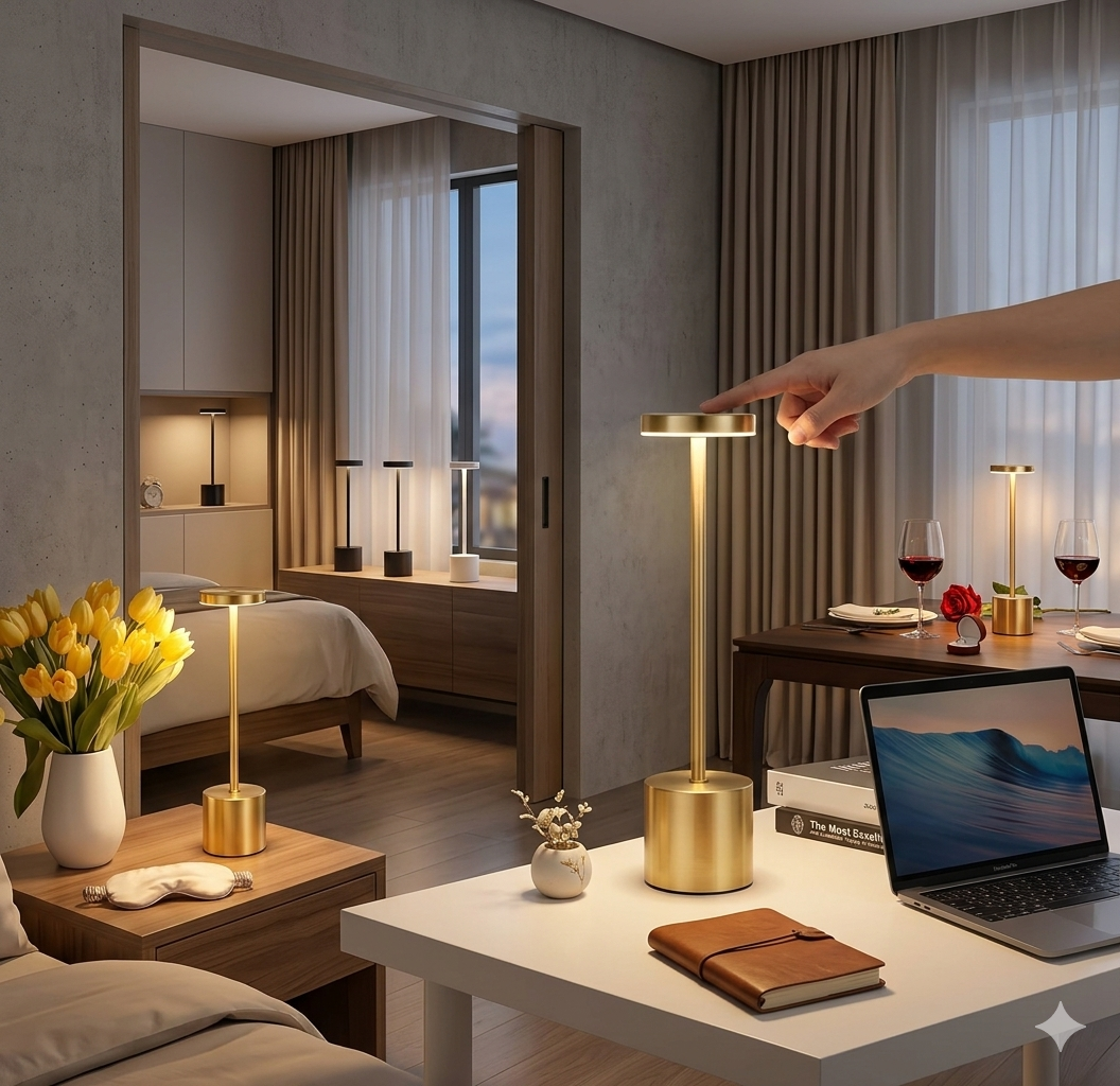 LED Touch Sensor Lamp – Premium Metal Rechargeable Light