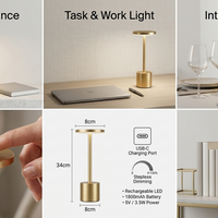 LED Touch Sensor Lamp – Premium Metal Rechargeable Light