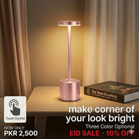 LED Touch Sensor Lamp – Premium Metal Rechargeable Light